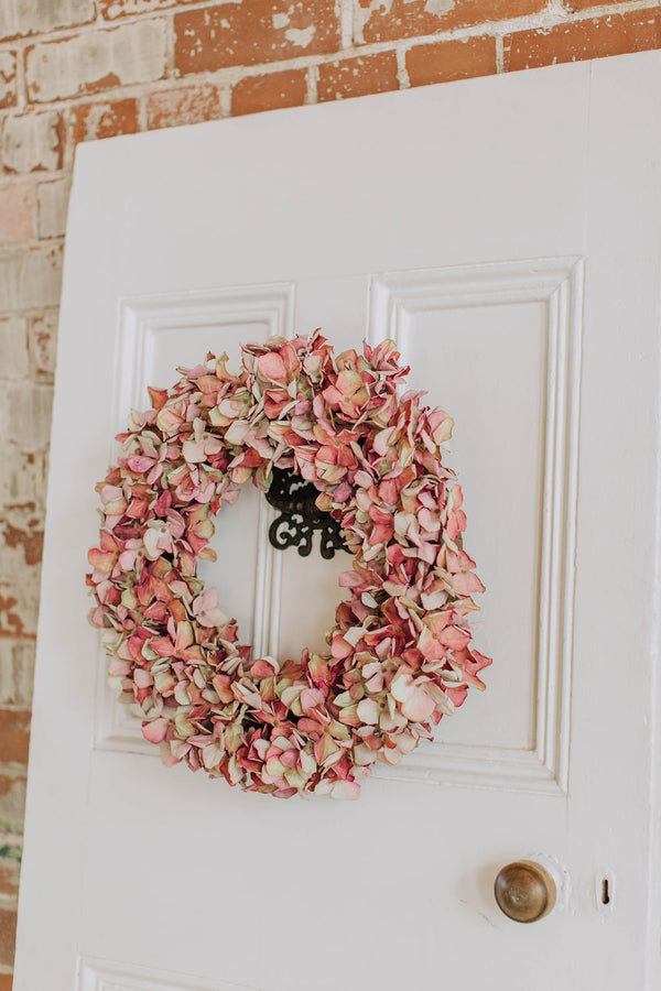 Luna Pink | Pink Crisp Hydrangea Wreath