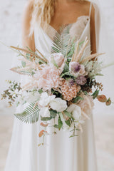 Blush Pink Artificial Bridal bouquet, perfect for elopements and destination wedding