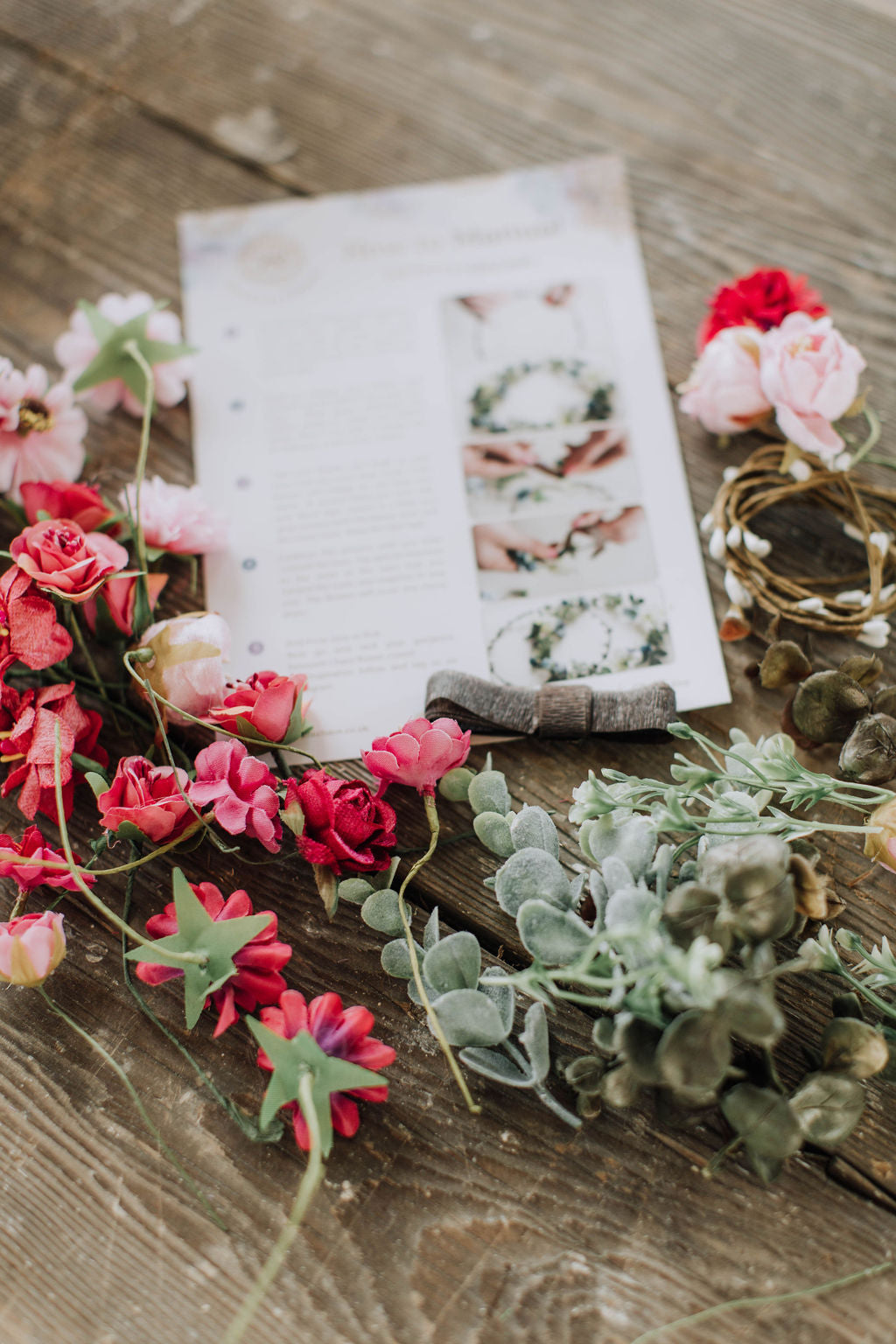 Pink Flower Crown Kit
