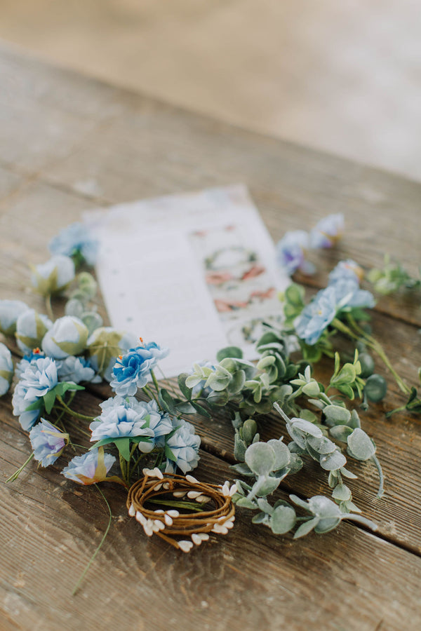 Blue Flower Crown Kit