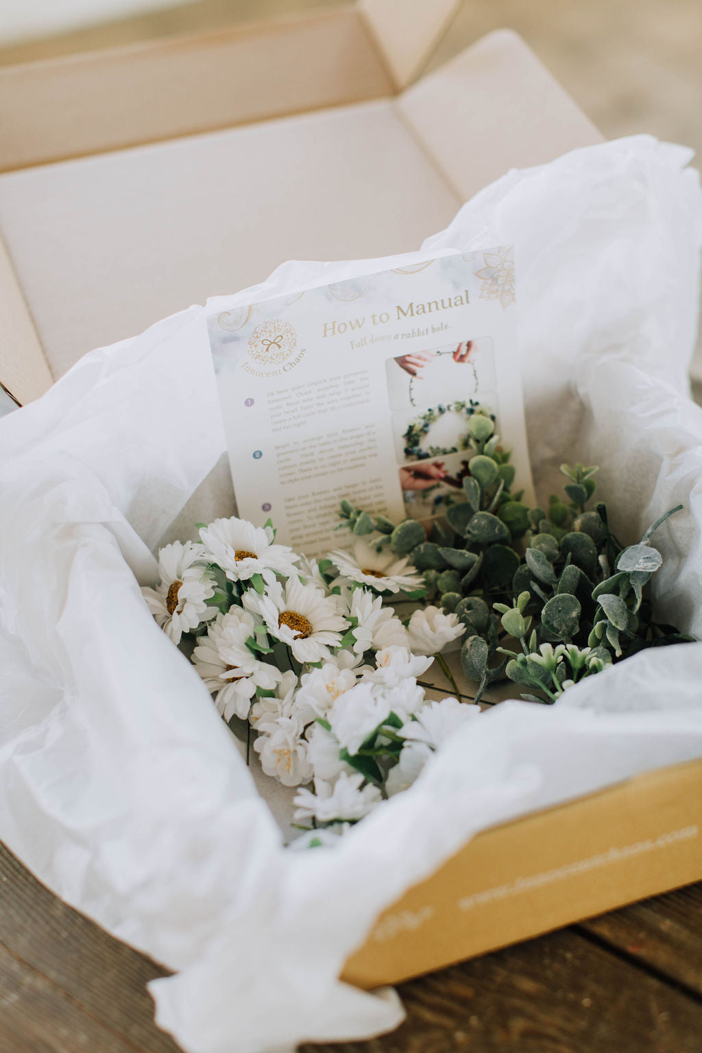 Ivory Flower Crown Kit