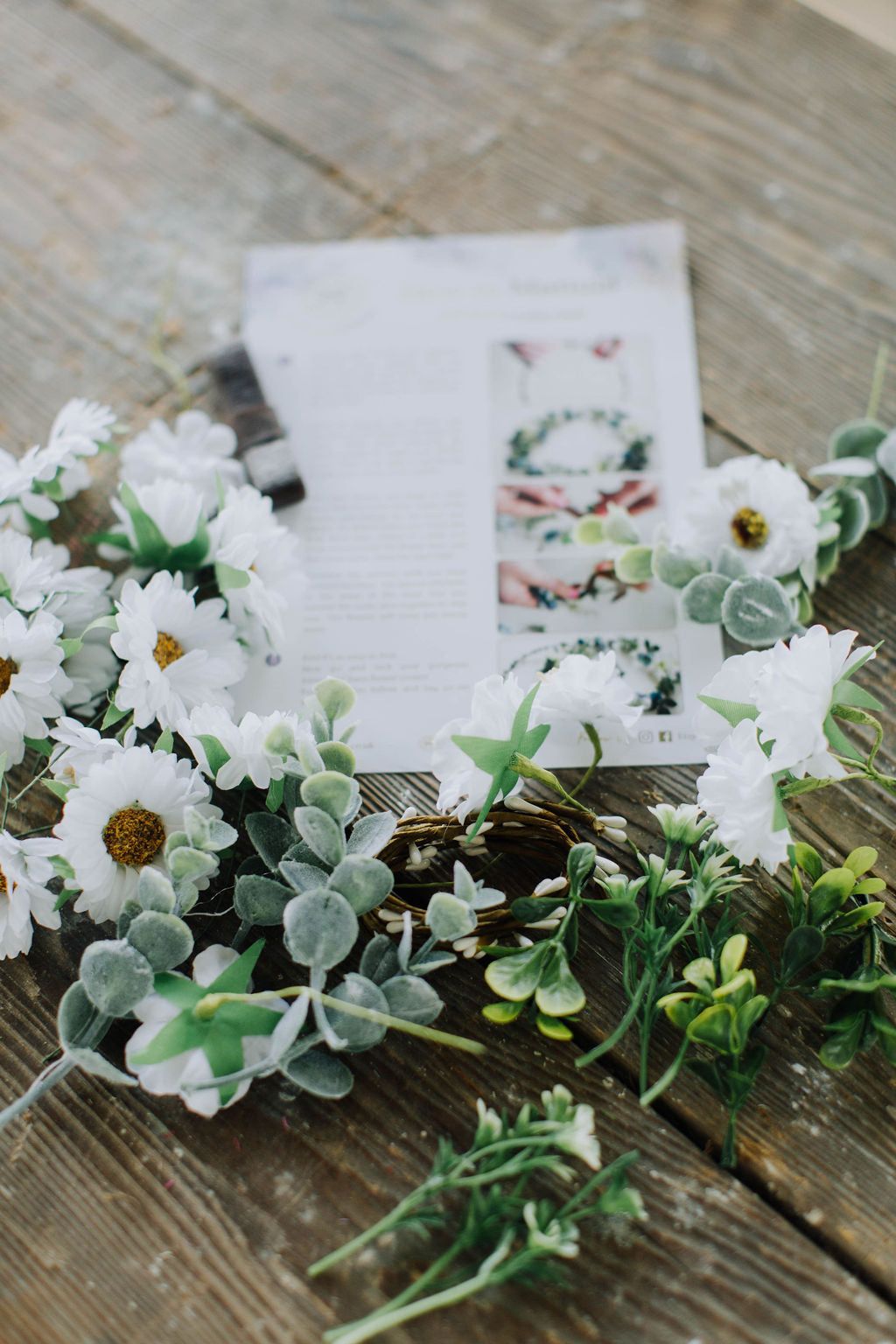 Ivory Flower Crown Kit