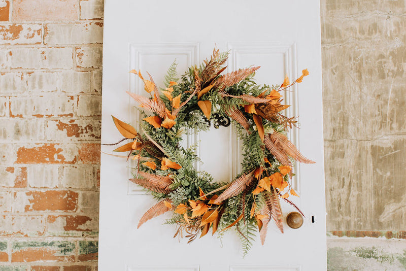 Indian Summer | Faux Autumn Foliage Wreath