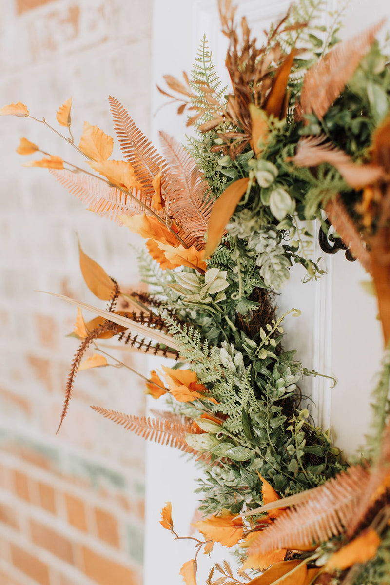 Indian Summer | Faux Autumn Foliage Wreath