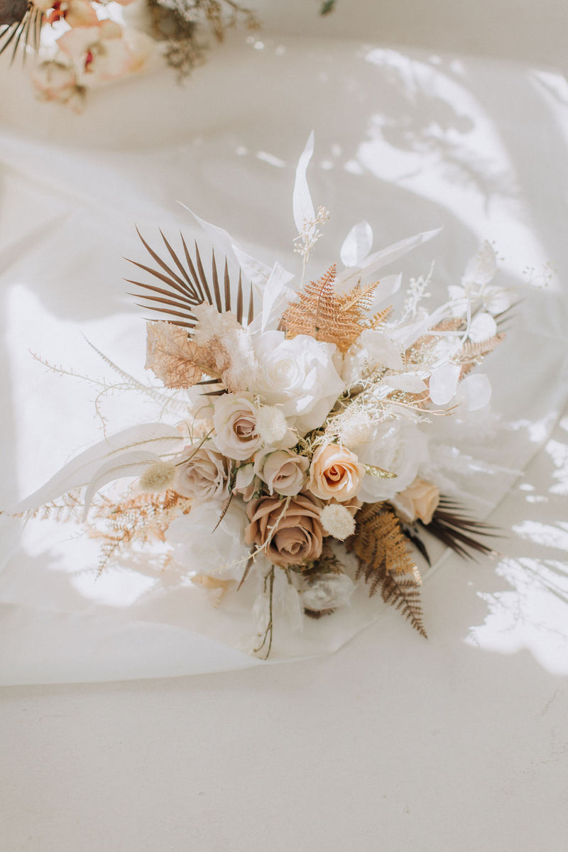 All Cream and nude bridal bouquet 
