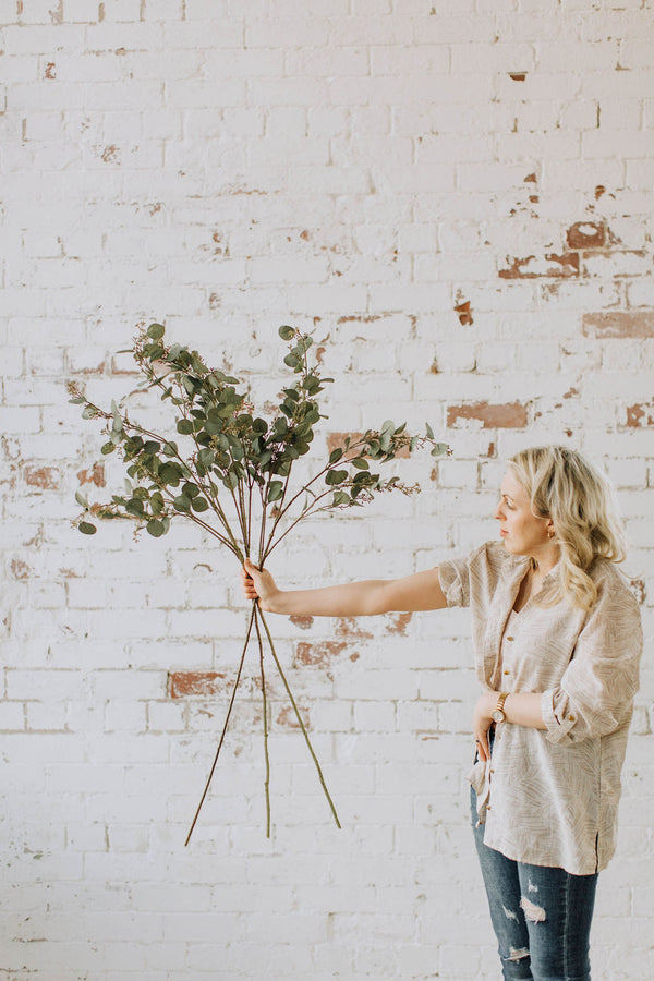 Extra large Faux eucalyptus spray