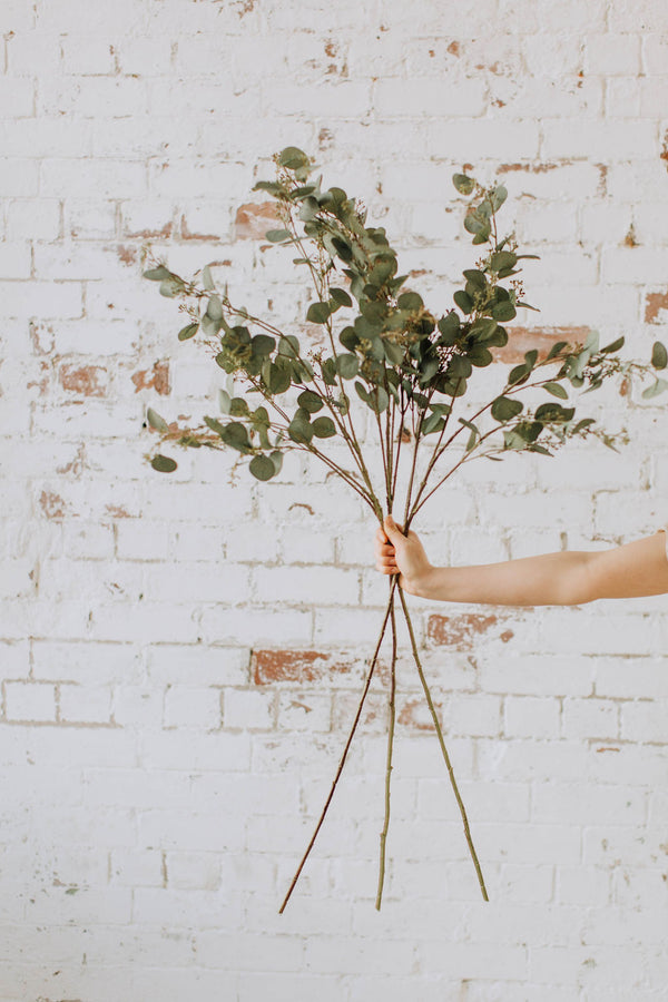 Extra large Faux eucalyptus spray