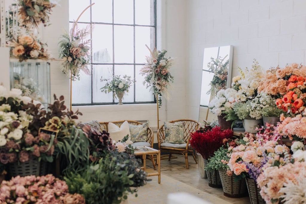 Faux purple birch spray, diy wedding flowers 95cm stem