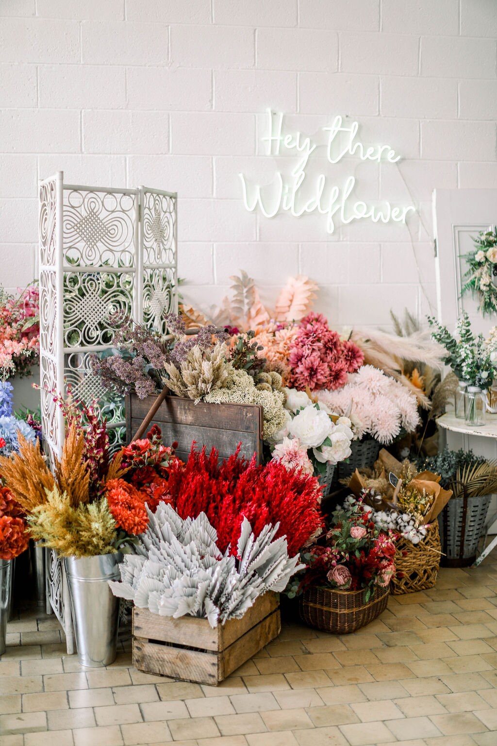 Faux  Protea stem for diy weddings or decor brown