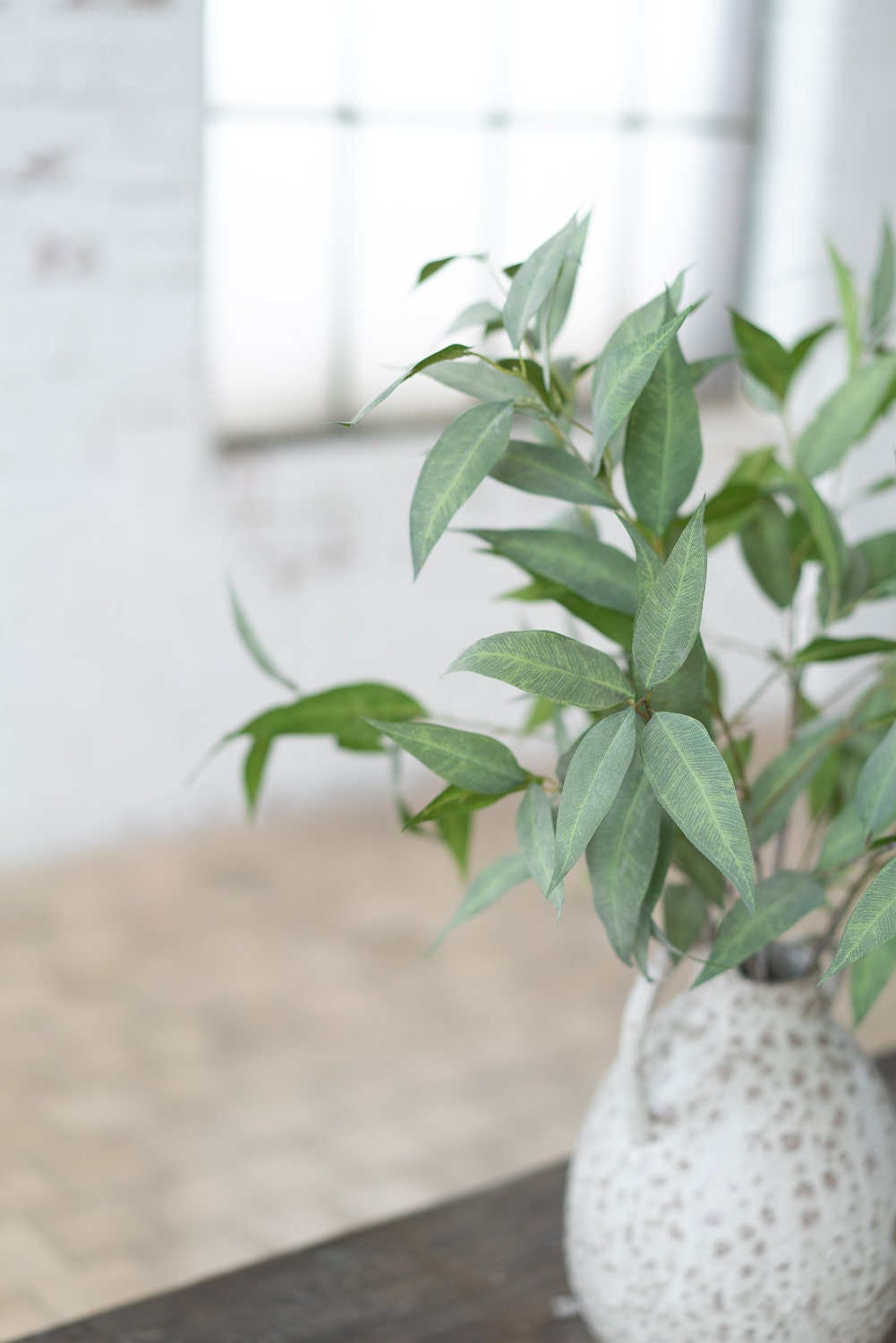 Faux eucalyptus long leaf, artificial eucalyptus stem