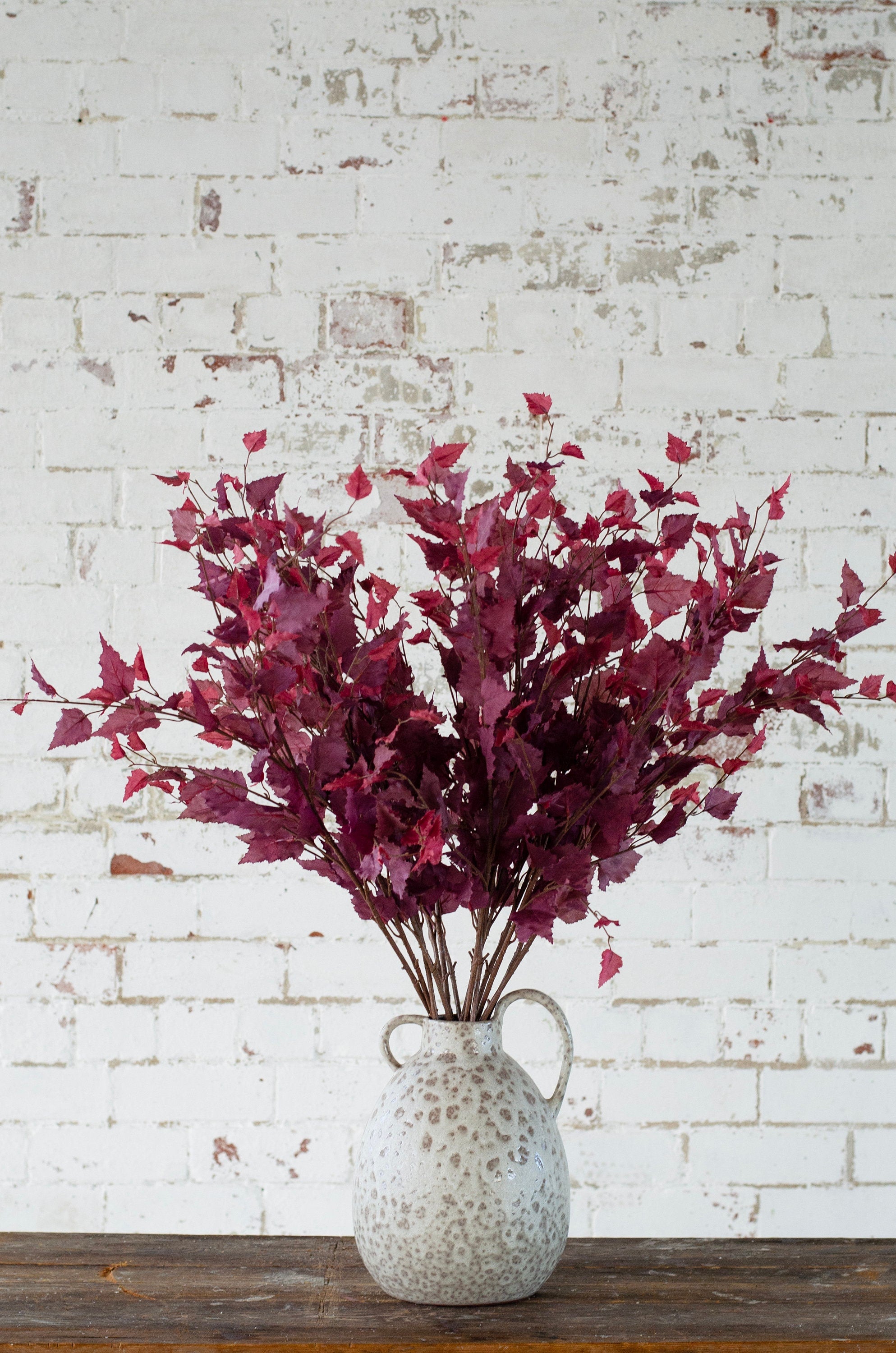 Faux purple birch spray, diy wedding flowers 95cm stem