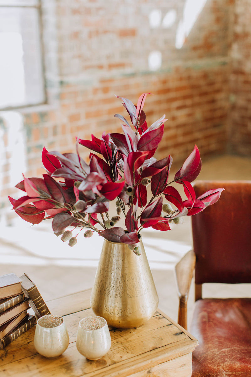 Ember | Faux Burgundy Eucalyptus Arrangement