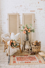 Autumn Blossom | Faux Peach Peony Arrangement