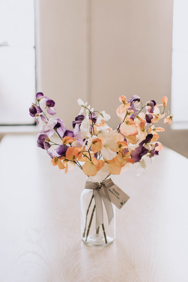 Sweet Pea Posy Jar