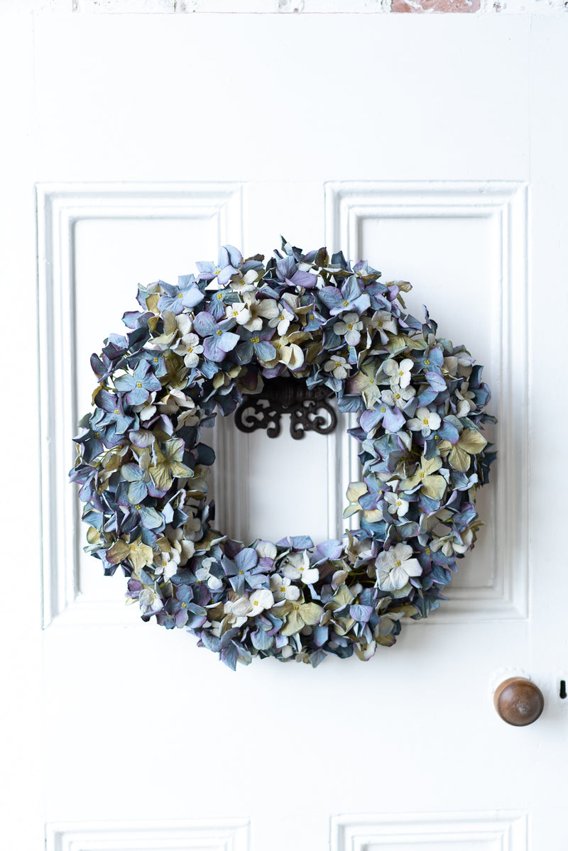 Luna Blue | Blue Crisp Hydrangea Wreath