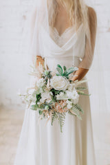 Bridal inspired faux flower wedding bouquet 
