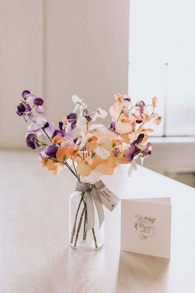 Sweet Pea Posy Jar