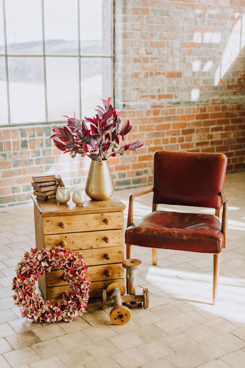 Ember | Faux Burgundy Eucalyptus Arrangement